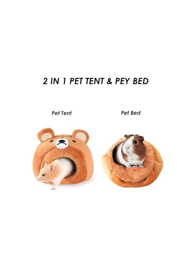 Cave Bed, Warm Cozy Pet House 16×16×13cm, Soft Sleeping Nest for Hamsters, Rabbits, Mice and Small Animals - Image 3